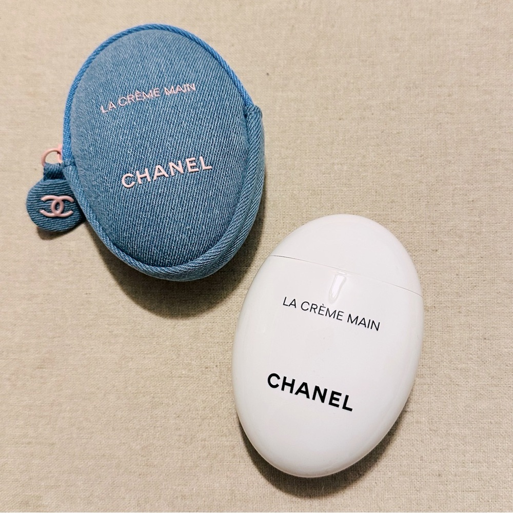 Chanel | Limited Edition | La Crème Main Hand Cream with Zippered Denim Pouch - Picture 3 of 16